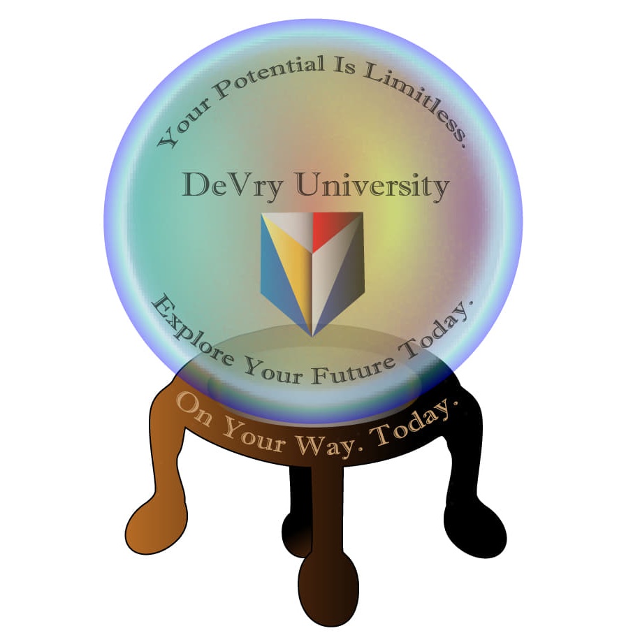 enlarged DeVry Logo Entry digital sketch